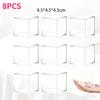 8pcs Transparent Acrylic Box Set with Lid Dustproof Lidded Square Plastic Storage Container Versatile Home Organization Supplies