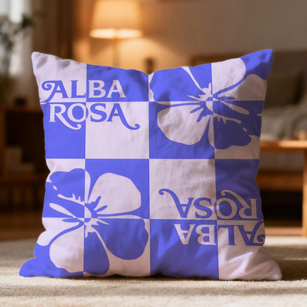 Hot A-Aalba rosaed Cushion Cover Soft Washable Pillow Case Multi-Scene for Couch Bed Travel Office Use