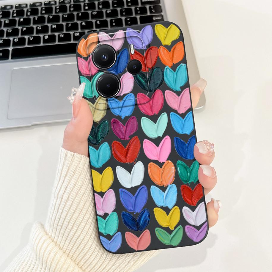 For Xiaomi Redmi Note 14 4G European Case Beautiful Sunset Bamboo Girls Soft Silicone Protective Cover on Redmi Note14 EU Bumper