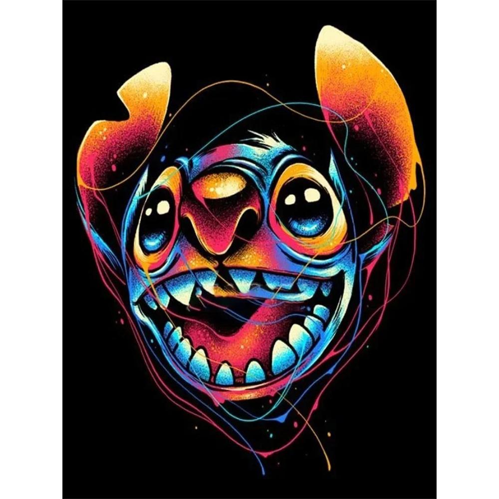 

Disney Diamond Painting Stitch Neon Art Painting Cute DIY Rhinestone Mosaic Cross stitch Kit Embroidery Gift Home Decor Round 20x30cm