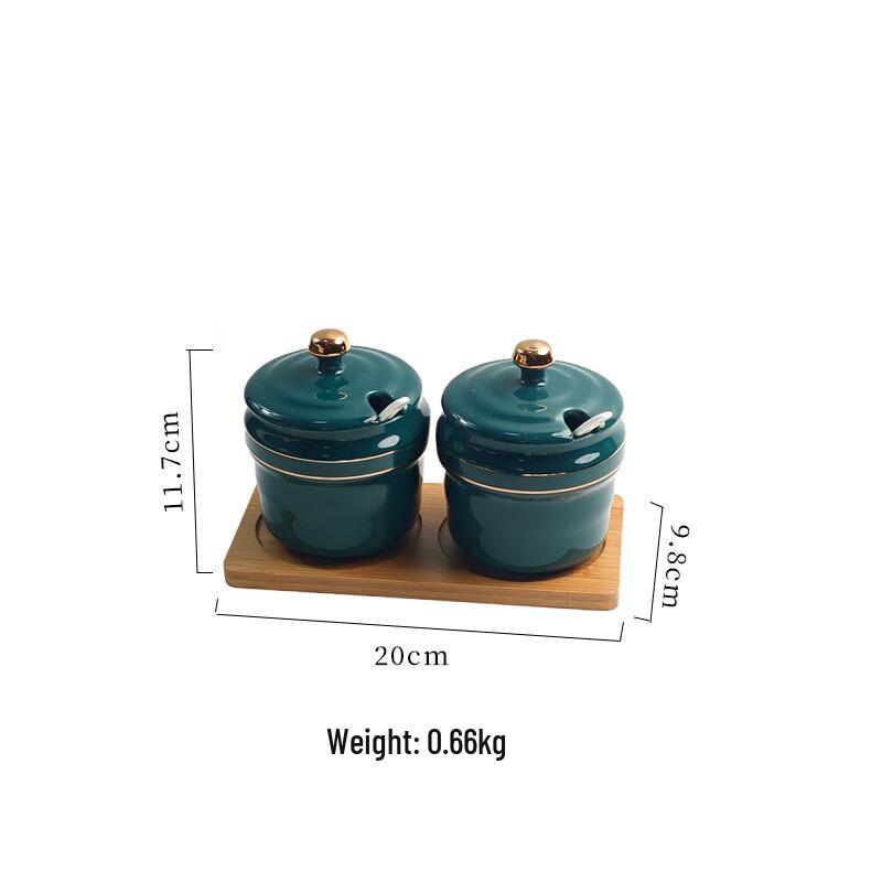 Ceramic Glazed Seasoning Jar Set