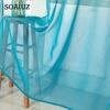 Tüll-Vorhang, weich, atmungsaktiv, 2 Größen, Farbverlaufsdesign, transparenter Vorhang für Bauernhaus