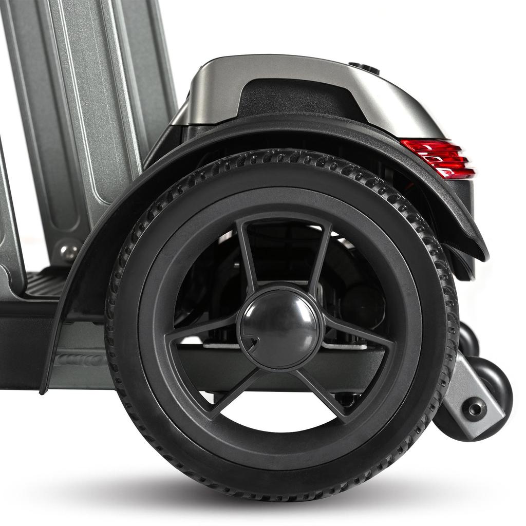 AIR TRAVELLER Schwarz 180W Motor, 20Ah Akku, 8-Zoll Vollgummireifen, Faltbarer Rahmen, 4-Rad Tragbarer Elektroroller