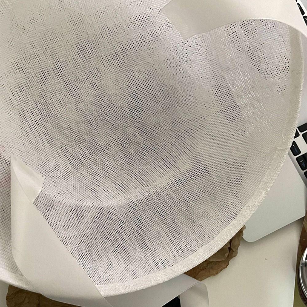 Sunscreen Lace Tied Topper Hat White Lace Bonnet Hat Hepburn Style Formal Hat  Parties Gathering