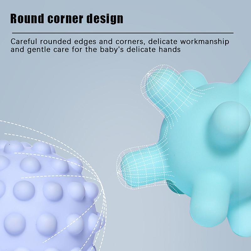 6Pcs Baby Toys Sensory Balls For Children Textured Hand Touch Ball Soft Massage Ball Infant Rattle Senses Toys Educational Bath