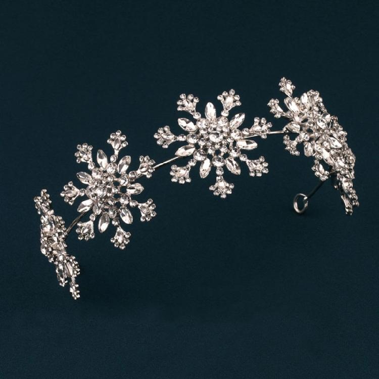 Rhinestones Snowflake Wedding Bride Hairband Crowns Headwear Styling Accessory For Bride Outdoor Indoor Ceremonies Event