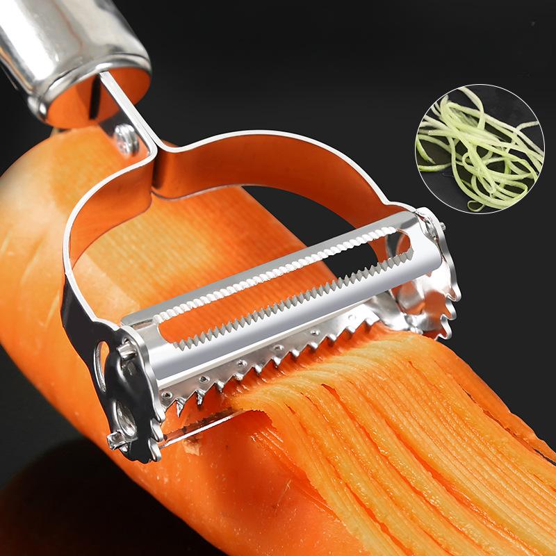 Accessori da cucina Utensili da cucina Pelapatate in acciaio inox Pelapatate Doppia grattugia