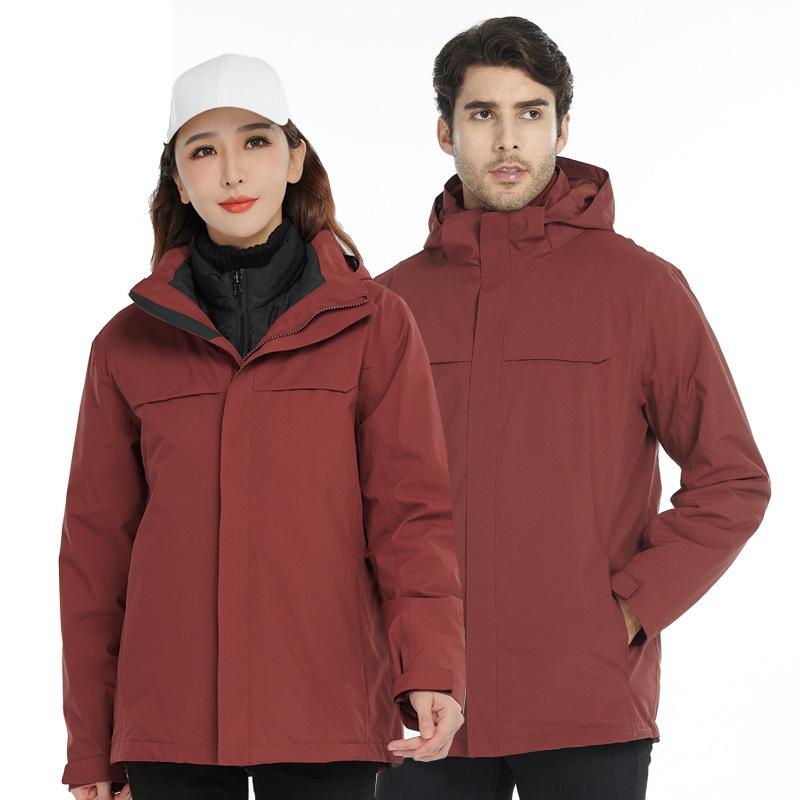 Outdoor Jacket for Men and Women, Two-piece Set, Three-in-one Detachable Down Jacket, Seam Taped Windproof and Waterproof Mountaineering Jacket