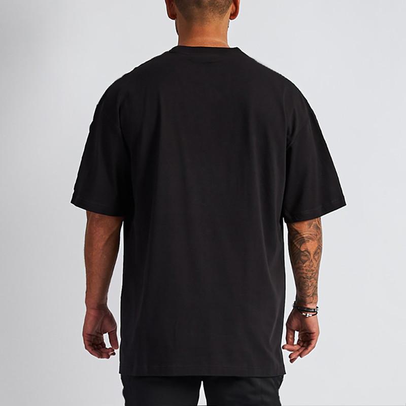 Do The Work  Mens Loose Oversized Pure Cotton Dropped Shoulder V Neck Fitness Summer Gym Sports Bodybuilding Tees