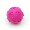 Quietschender Gummi-Hundespielzeugball Cartoon Pfotenabdruck Design Kleine Rassen Langlebiges Kauspielzeug Zahngesundheit Haustier Spielzeug Interaktives Hundespielzeug