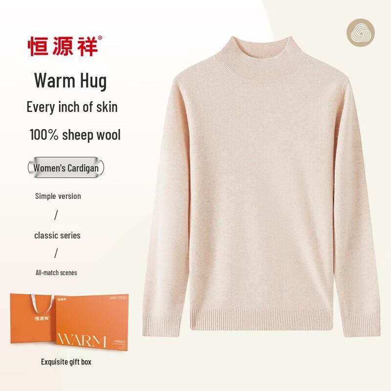 Hengyuanxiang Women s Cashmere Blend Round Neck Pullover Sweater L(165)
