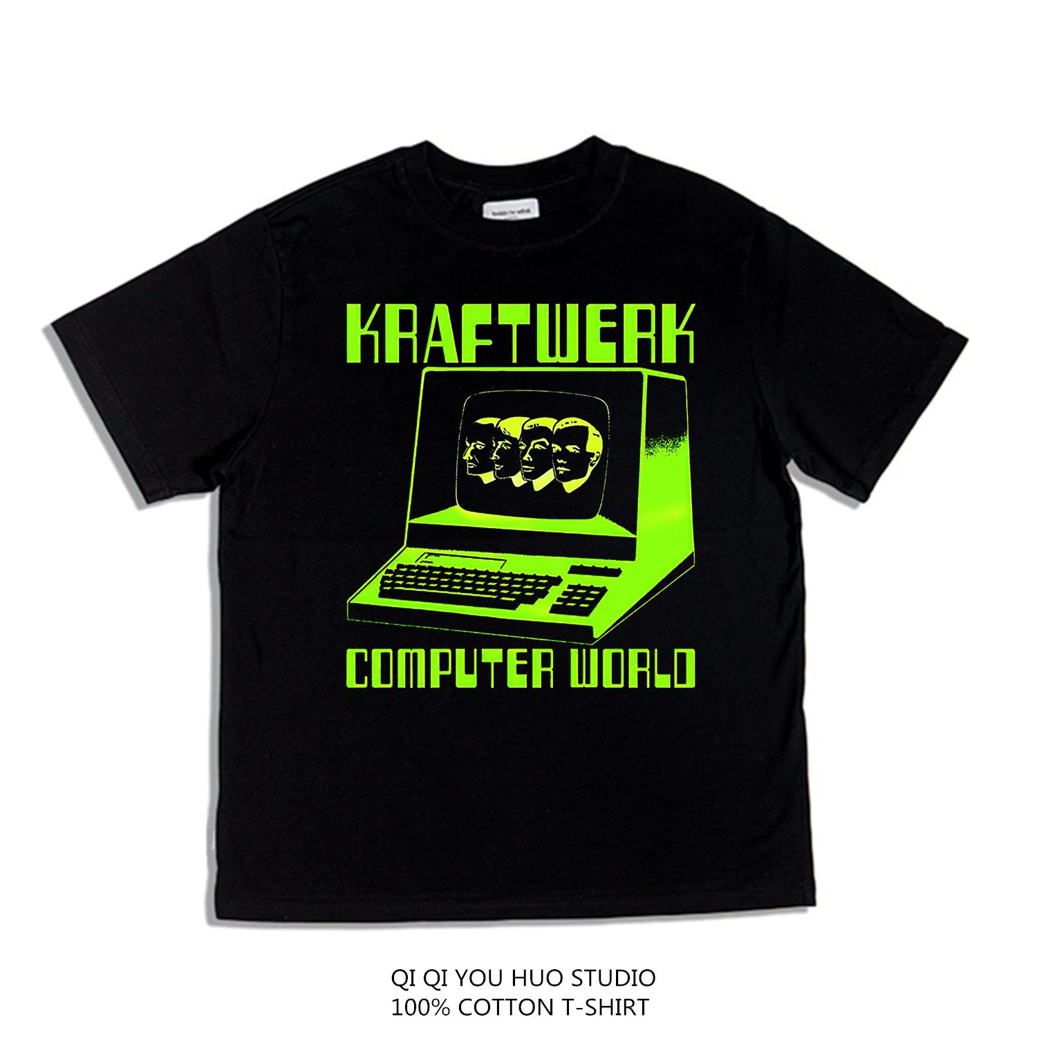 

2025 Craft Rock Kraftwerk Power Station Band Printed T-shirt Pure Cotton Heavy Hip Hop High-quality Luxury Brand Selling Popular S