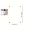 1pc Clear Magnetic Wipe Board Refrigerator Calendar, Reusable Acrylic Whiteboard with 6 Colorful Markers and Magnetic Eraser