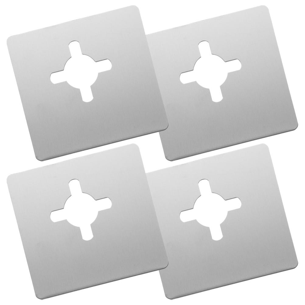 

4 шт. Пластина для ремонта двери Пластина для усиления двери Нержавеющая сталь Накладка на засов Передняя дверь Ответная планка Металлическая дверь серебряный