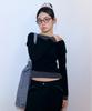 Peulleoti Two-Layered Slim Long Sleeve T-Shirt (Black)