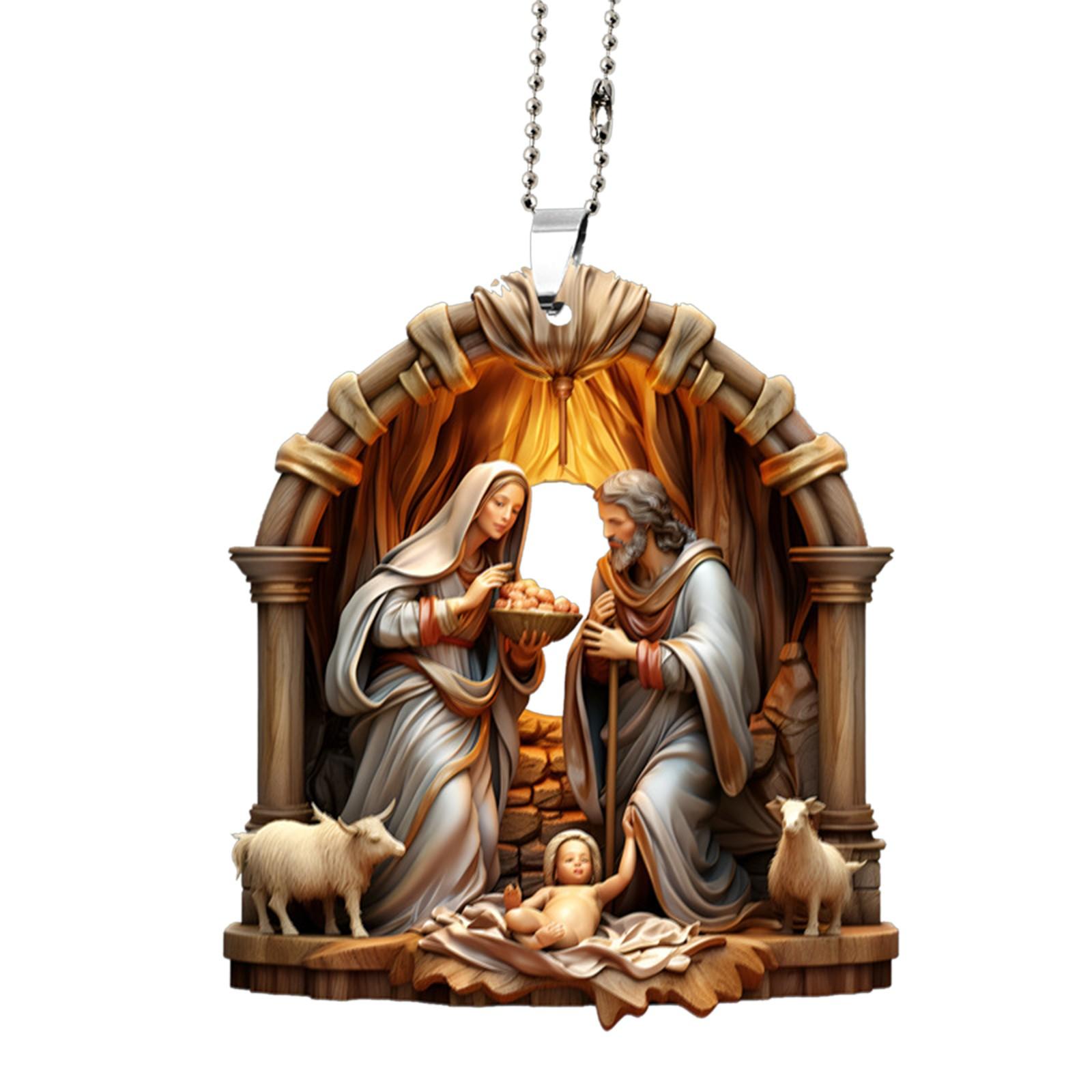 Small Gifts, Acrylic Cross-border Decorative Pendants, Car Pendants, Rearview Mirror Hangings, Religious Items One Size