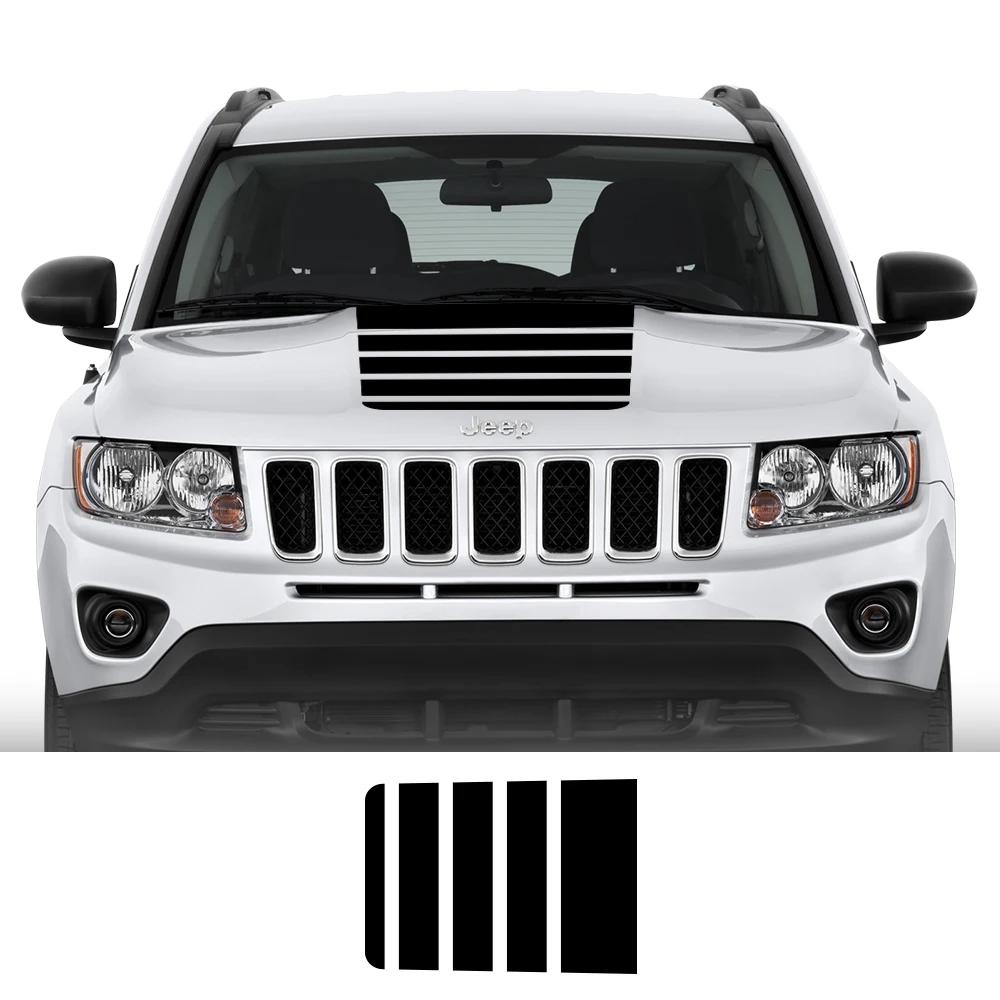 AFV1 For Jeep Renegade 2016 2017 2018 2020 2021 2022 2023 Car Hood Elevat Strips Graphics Sticker Vinyl Decal Auto Tuning Accessories