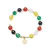 Temple-Inspired Agate & Multi-Treasure Five Elements Crystal Bracelet with Fu Plaque - New Scenic Spot Collection