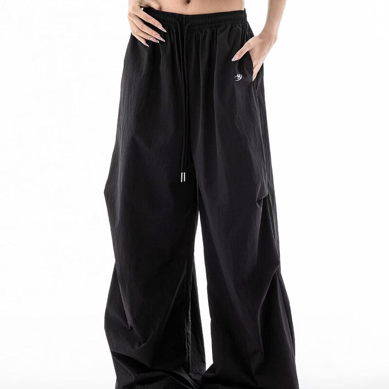 ICH MODE Women's Summer Loose Straight-Leg Parachute Cargo Pants