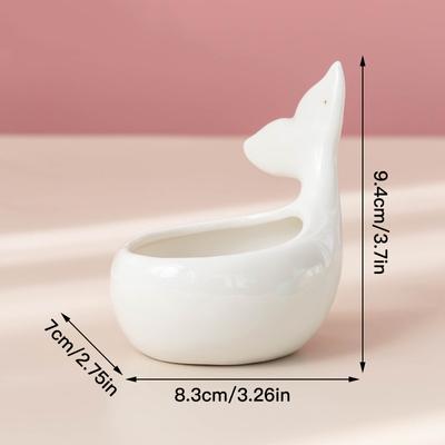 Cute Whale Flower Pot Succulent Pot Ceramic Planter Home Decor Desktop Ornaments Bonsai Plant Pot Garden Decoration