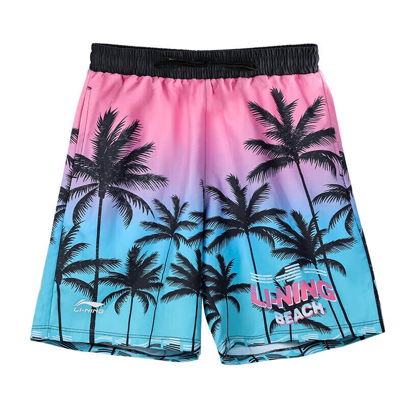 LI-NING Men's Quick-Dry Beach Swim Trunks
