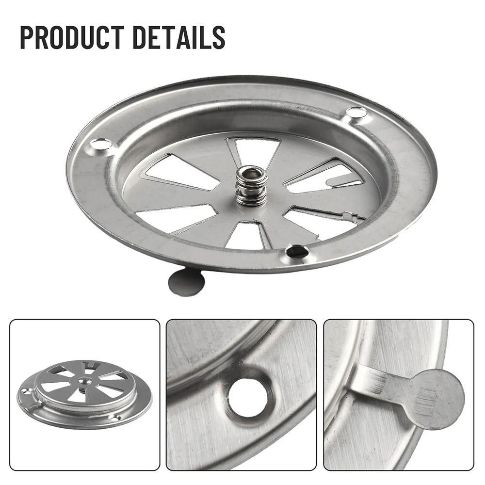 1Pcs Adjustable Vent Hole BBQ Grill Exhaust Vent Silver Air Control Valve  for Oven Test Chamber