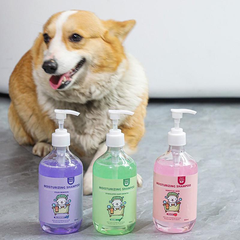 500ML Cat Dog Shower Gel Shampoo 2 in 1 Deodorising Fragrance Retaining Hair Smooth Tangle Free Pet Cleaning Care Products