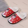 Fashion Winter New Christmas Cotton Slippers for Woman Cute Cartoon Anti-slip Girls Fashion Indoor Home Floor Shoes Fashion Party Slides