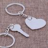 Love Heart Key Chains Lock Rings Bag Jewelry Wedding Trinket Valentine Day Gift