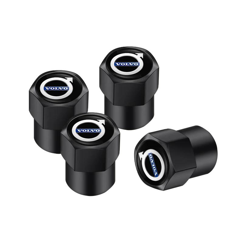 4Pcs Aluminum Alloy Car Wheel Tire Valve Caps Stem Cover For Volvo Rdesign XC60 XC90 XC40 V50 V60 V40 EX30 S60 C30 V70 S90 AWD