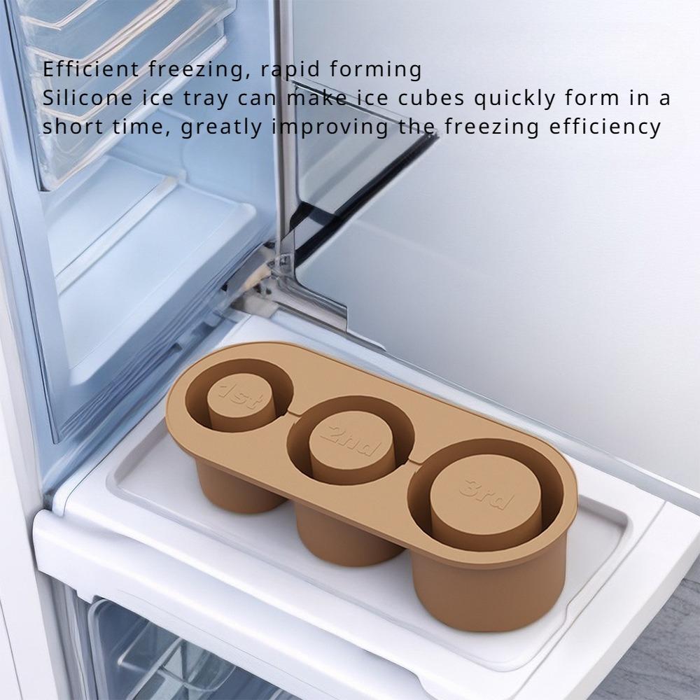 Vassoio per cubetti di ghiaccio per bicchiere da 30-40 oz, stampo per ghiaccio in silicone a cilindro cavo con coperchio e contenitore per freezer, per bevande ghiacciate, succo, whisky, cocktail