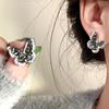 2025 Trendy Korean Micro-Inlaid Zircon Bow Earrings with S925 Silver Needle and Pearl for Women