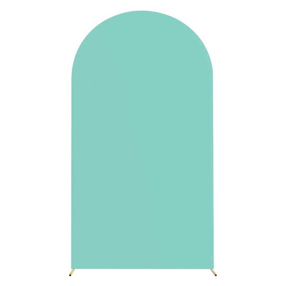 Polyester Wedding Arch Cover Round High Elasticity Arch Backdrop Cover Background Solid Color Ceremony Banquet Decoration