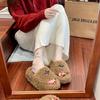 French gentle fluffy shoes for women's 2025 new autumn wear versatile temperament shoes high-end versatile slippers
