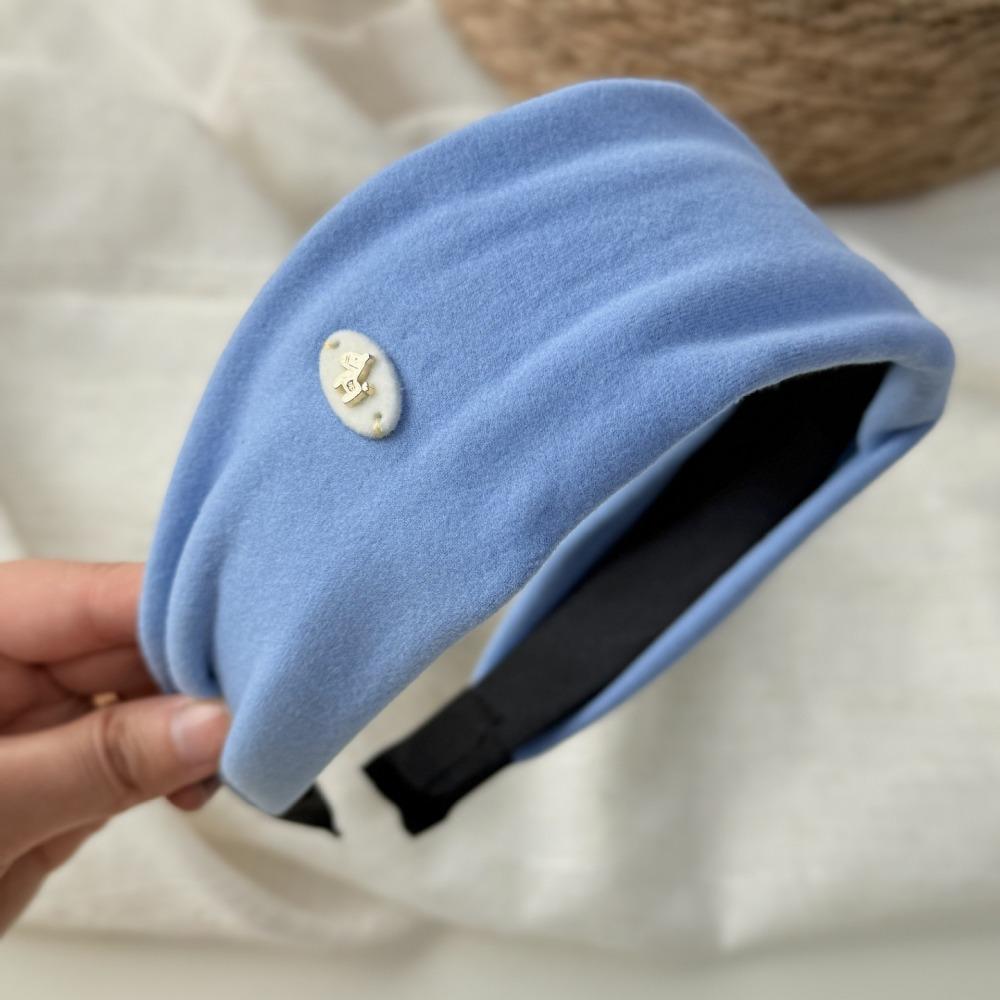 

Минималистичный Широкий Обруч для Волос Пони Новогоднее Украшение для Головы Изысканная Новогодняя Повязка на Голову Наряд синий