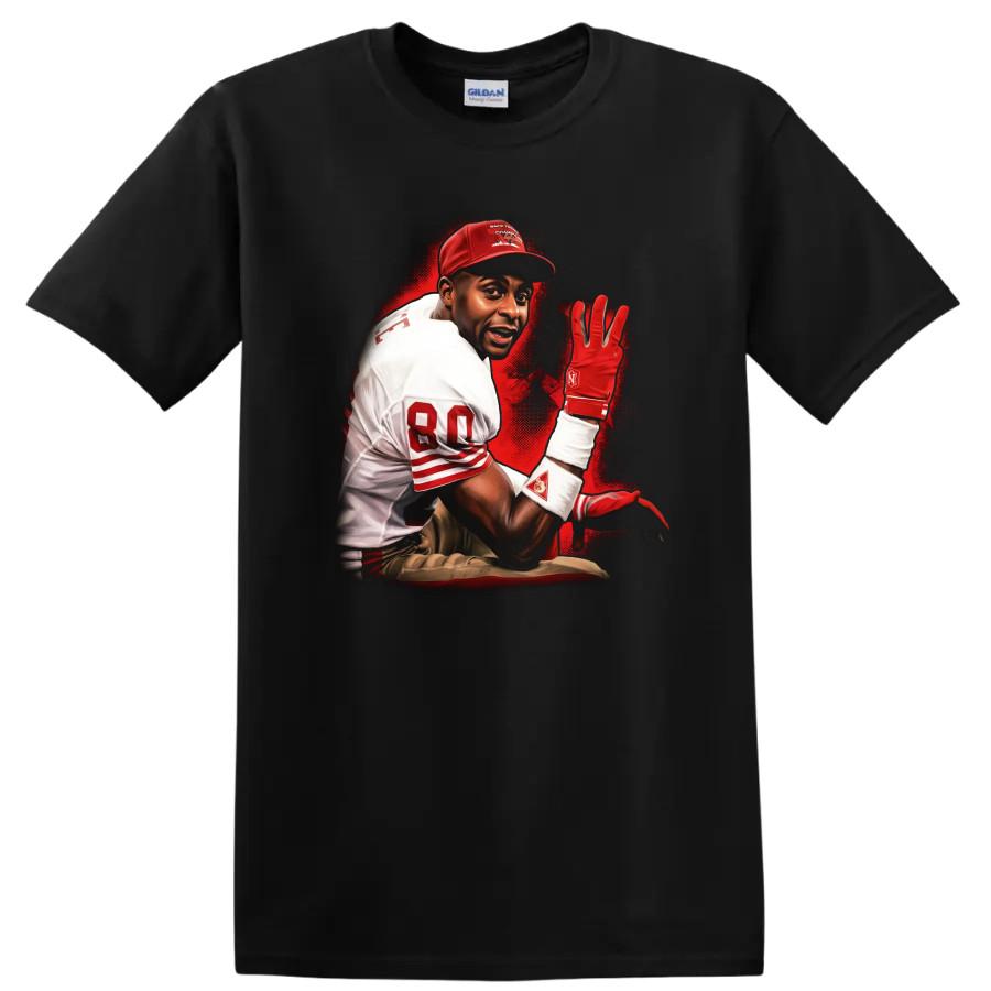 Jerry Rice T Shirt San Francisco 49ers Football Legend Action Tee