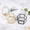 Geometrical Clear Glass Jewelry Box Jewelry Organize Holder Rings Box Necklaces Bracelets Earrings Jewelry Accessories