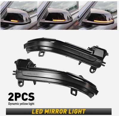 2PCS Moked Turn Signal Lamp LED Side Mirror Light For BMW 4 3 2 1 Series F30 F35 F80 Engine Car Accessories Parts Replacement