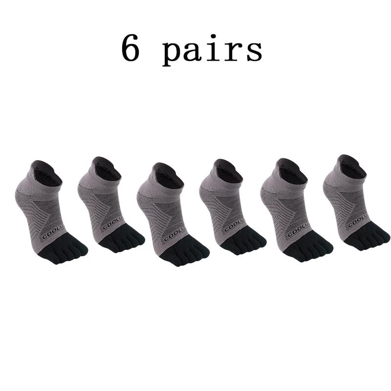 1/4/6 PAIRS COOLMAX Sports Socks Breathable Elastic 5 Toes Sports Socks Quick Drying Wicking Moisture Athletic Running Socks