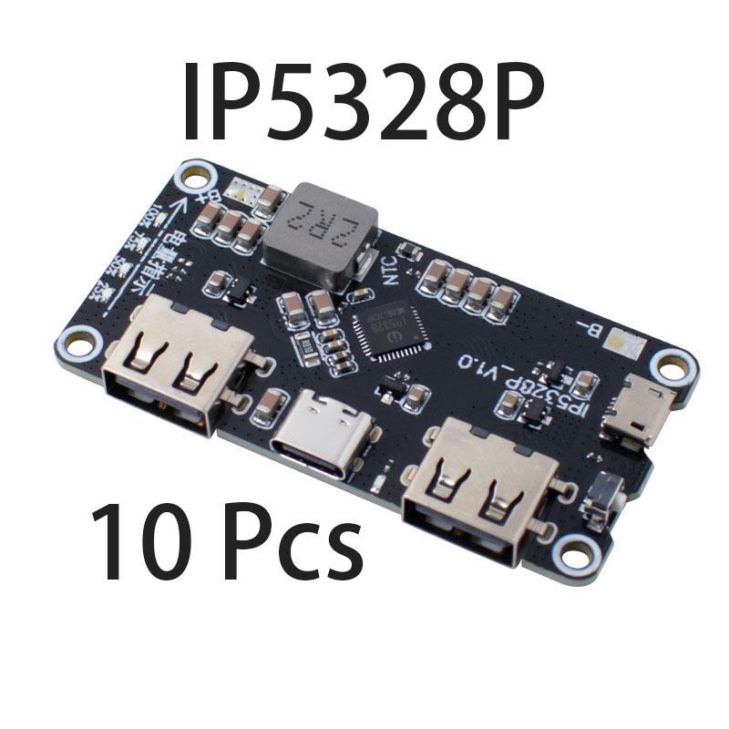 1/5/10/30/50Pcs IP5328P Power Bank Bidirectional Fast Charging Module Mobile Power Main Board 3.7V To 5V 9V 12V Step Up Boost