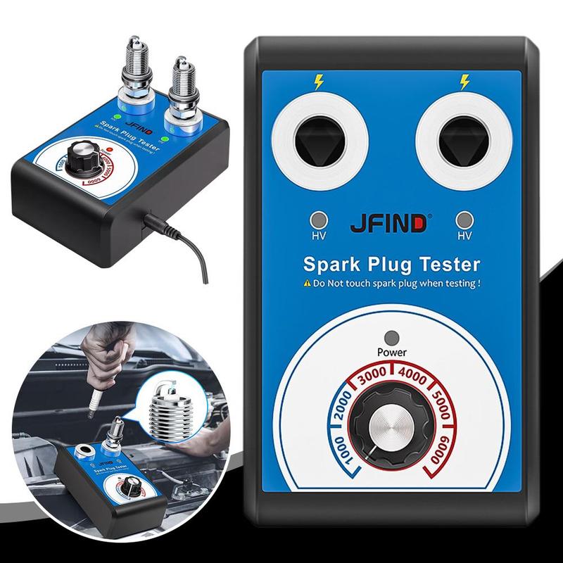 Car Spark Plug Tester Double Hole Diagnostic Tool 110V Tools Analyzer 12V Ignition To 220V Automotive T5P9