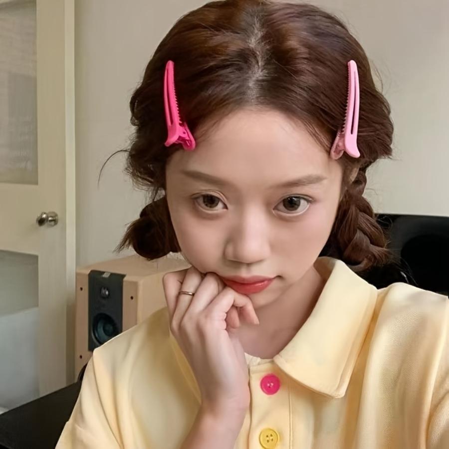 2/6/8pcs Macaron Matte Flat Hair Clip, Premium Set, Gradient, Daily Styling Hair Clip Suitable for Bangs & Braids, Makeup Tool, Hair Parting