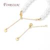 18K Gold Plated Extension Chain with Spring Clasp,2/3 Rows Pearl Necklaces Making,Tail Chain Connector Jewelry Accessories