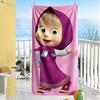 Masha Bear Beach Towel Super Soft Microfiber Quickdry Fabric Comfortable Lightweight Suitable for Swimming, Gym, Camping, Yoga Vacation