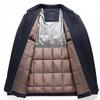 Winter Executive Business Casual Lapel Jacket Padded-on Men's Jacket Medium Old Dad Warm Top