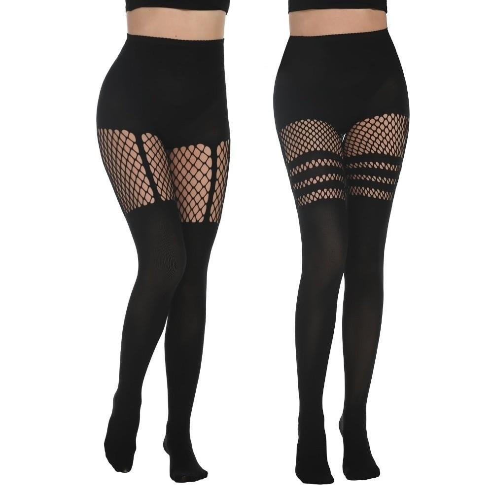 New Goth Style Fishnet Stockings Web Sexy Thigh High Stocking Sweater Socks Pantyhose