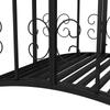 Garden Bridge, Steel, Side Railings, 120 kg Load, 119 x 67 x 70 cm, Black