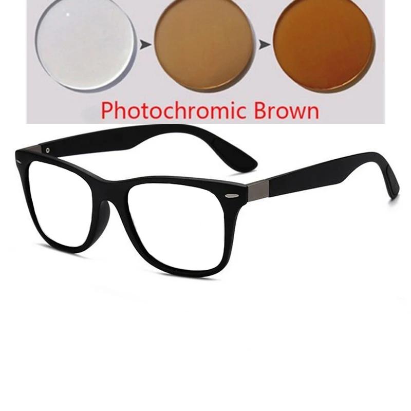 Sportliche Korrektionsgläser Quadratische Myopie Sonnenbrille Herren Polarisiert TR90 Fertig Autofahren Kurzsichtige Brille 0 -0.5 -0.75 Bis -6