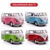 1:36 Volkswagen VW T1 Bus Toy Car Model Alloy Diecast with Pull Back Doors Opened Van Models Best Gifts for Boys Kids Toy