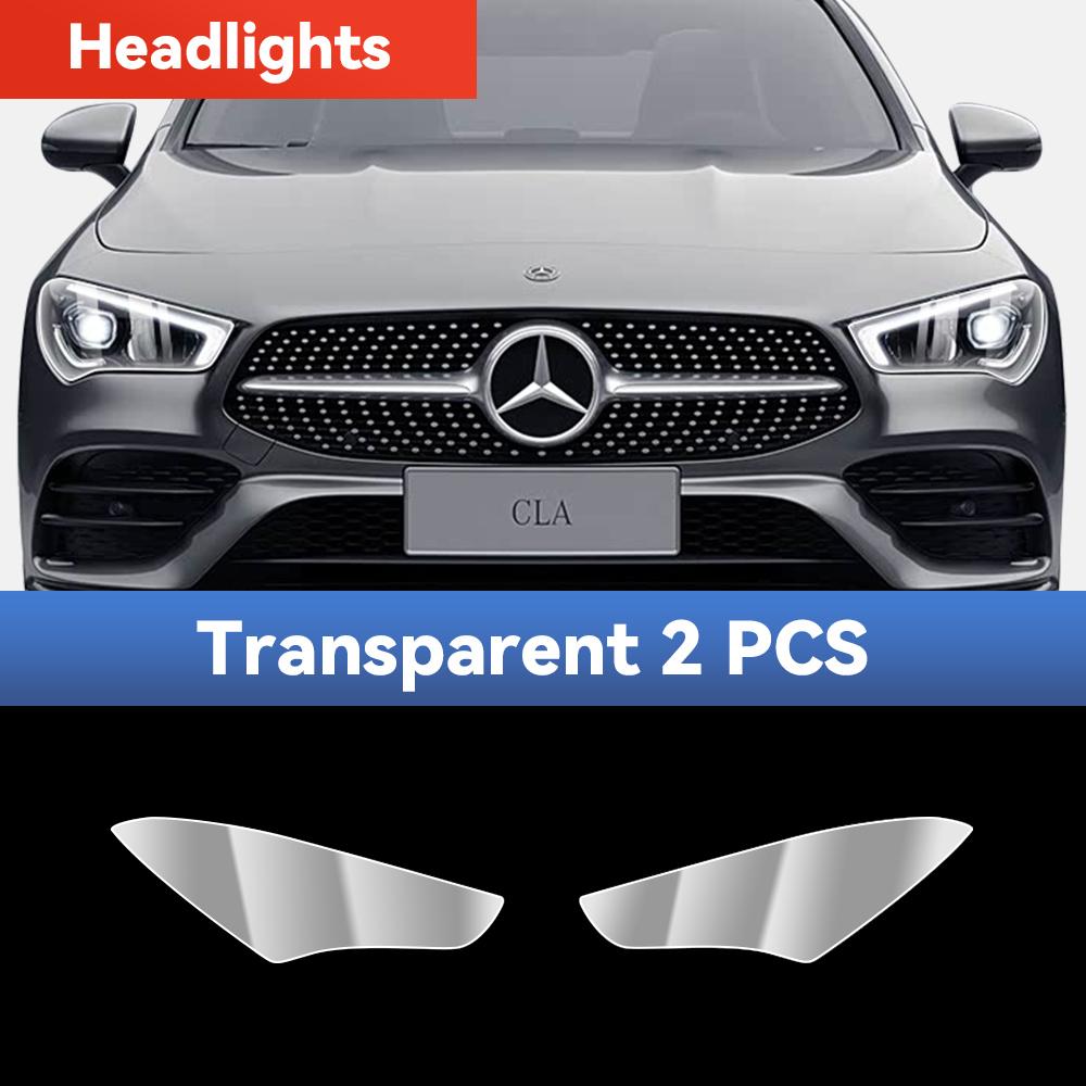 For Mercedes Benz CLA Class C118 -2025 TPU Headlight Anti-Scratch Black Modification Color Changing Protective Film